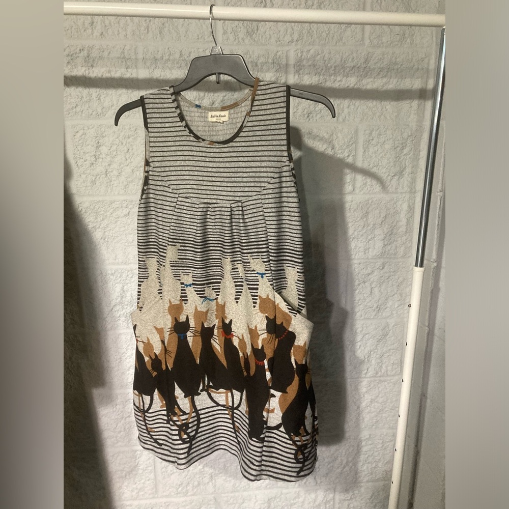La vie Lente cat concert tunic dress with pockets